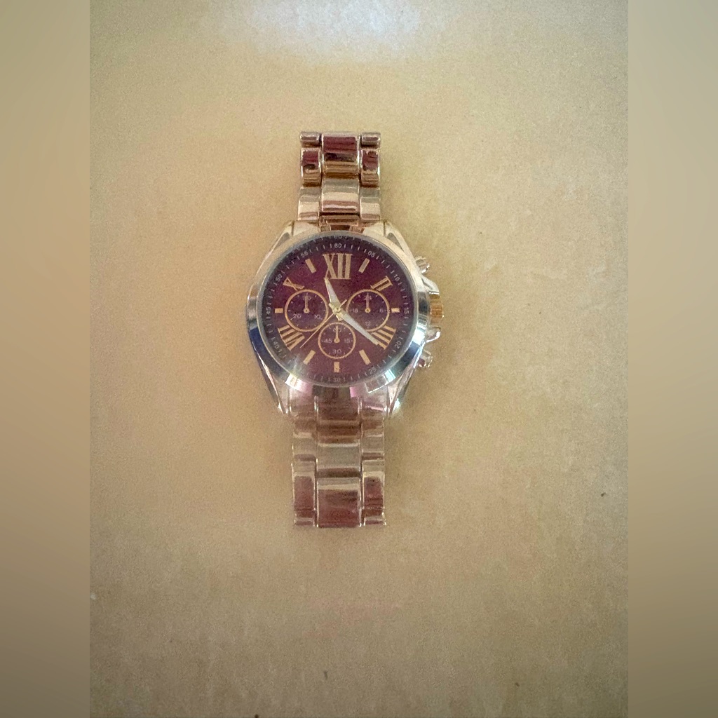 Gold Chronograph Womens Watch